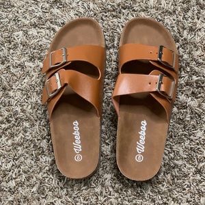 Faux Leather Sandals